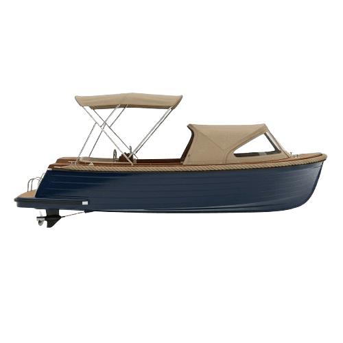 Biminitop op maat met RVS-frame voor een boot, gemaakt door UtarSail Zeilmakerij